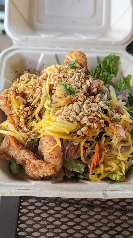 Crispy Fish with Mango Salad